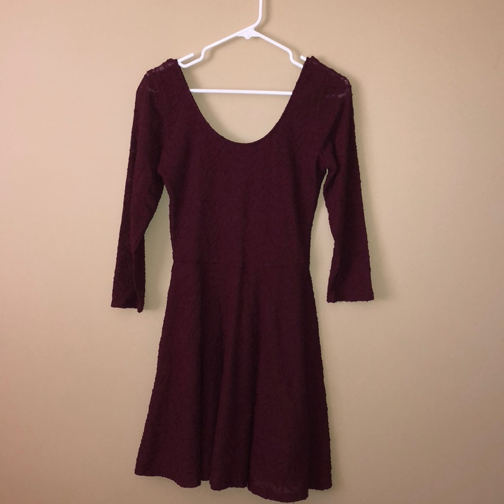 Abercrombie and Fitch maroon Lace dress